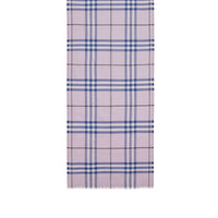 Écharpe légère en laine et soie à motif check - Pale Orchid