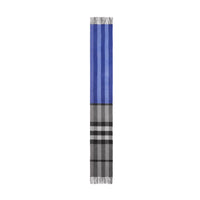 Écharpe en cachemire à motif check color-block - Bright Cobalt