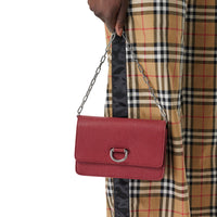 Mini sac The D-ring en cuir - Crimson
