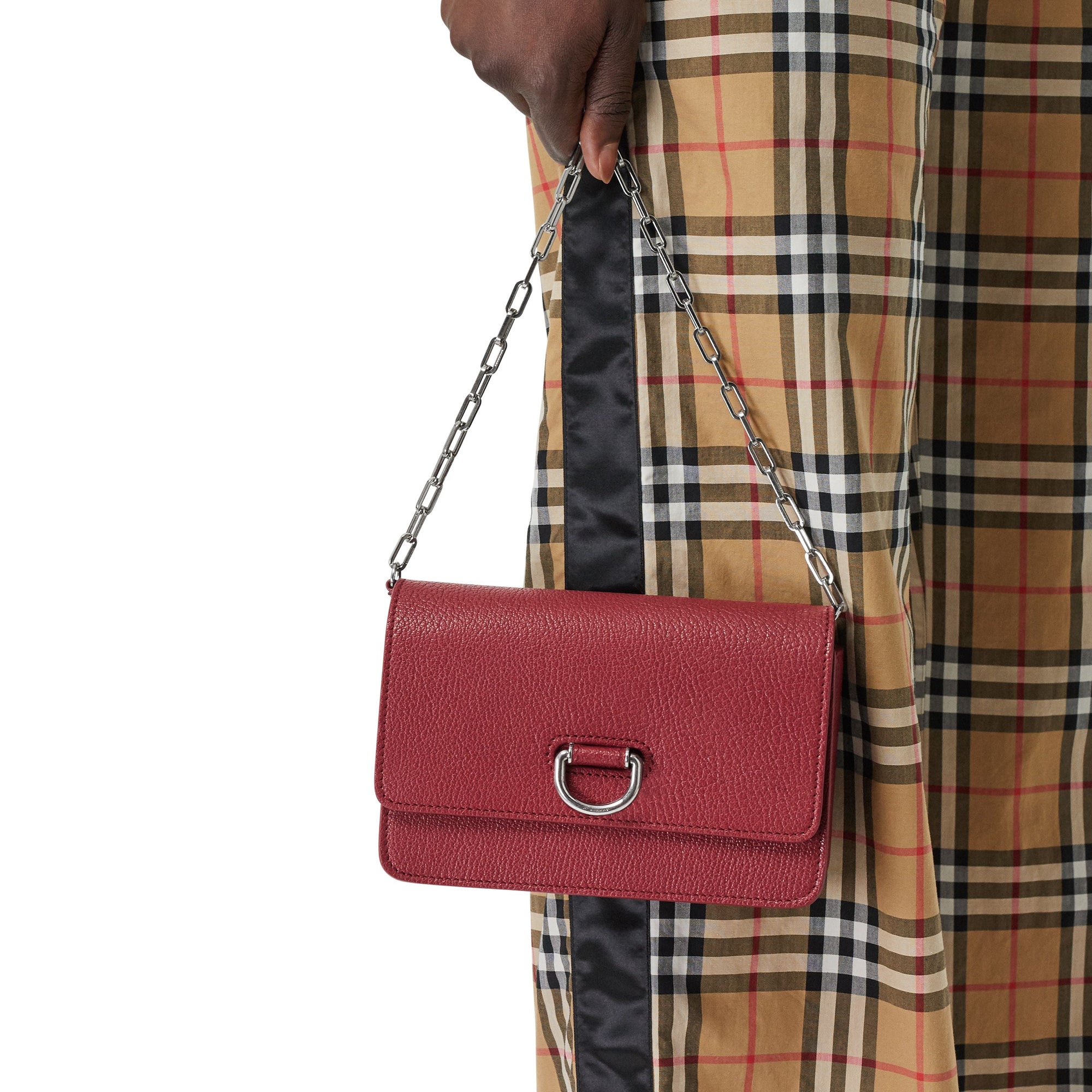 Mini sac The D-ring en cuir - Crimson