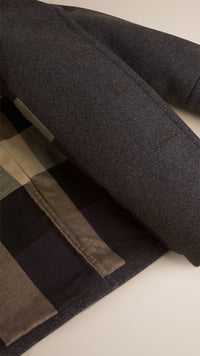 Caban en laine et cachemire - Dark Grey Melange