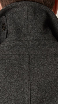Caban en laine et cachemire - Dark Grey Melange