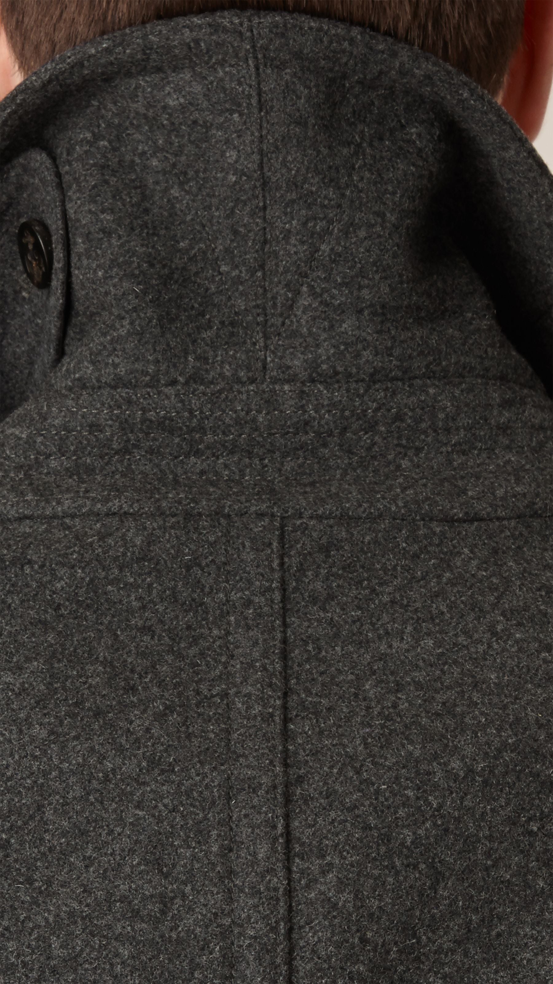 Caban en laine et cachemire - Dark Grey Melange