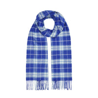 Écharpe classique en cachemire à motif Vintage check - Bright Lapis