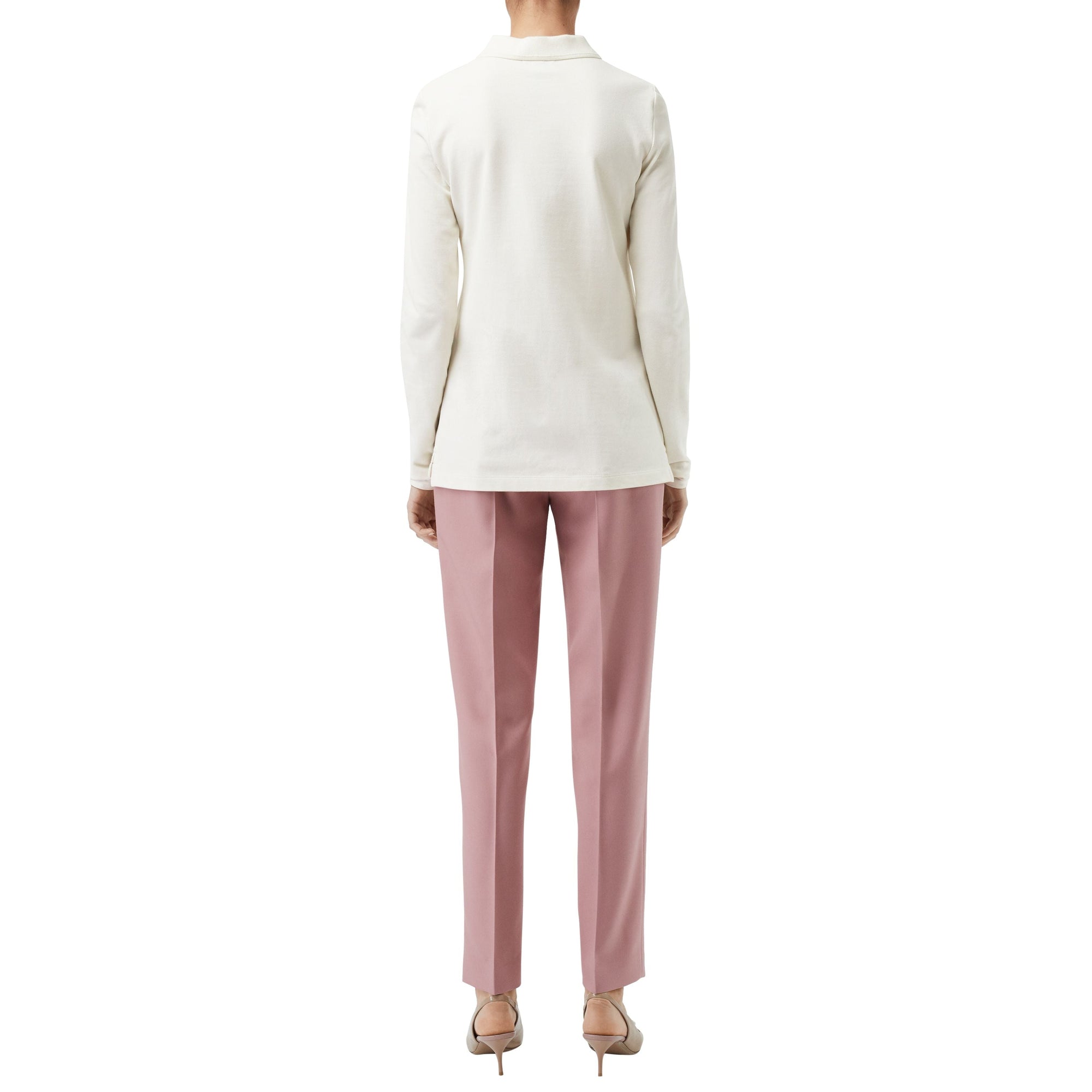 Polo à patte en piqué de coton - Ivory