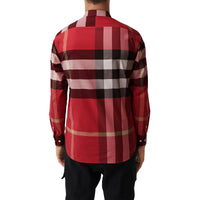Chemise en coton extensible à motif check - Parade Red