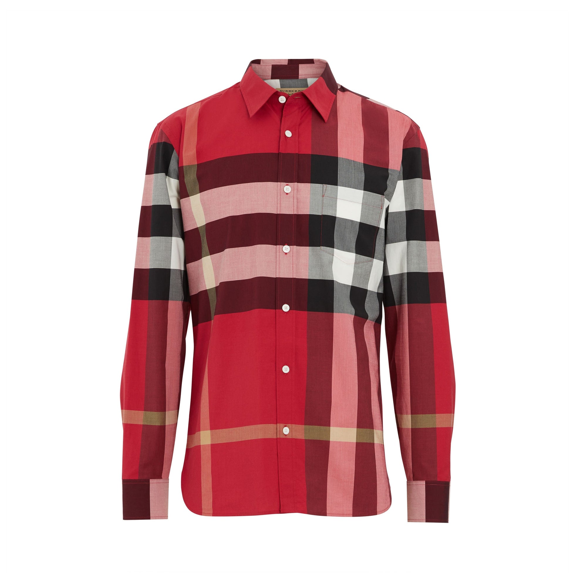 Chemise en coton extensible à motif check - Parade Red