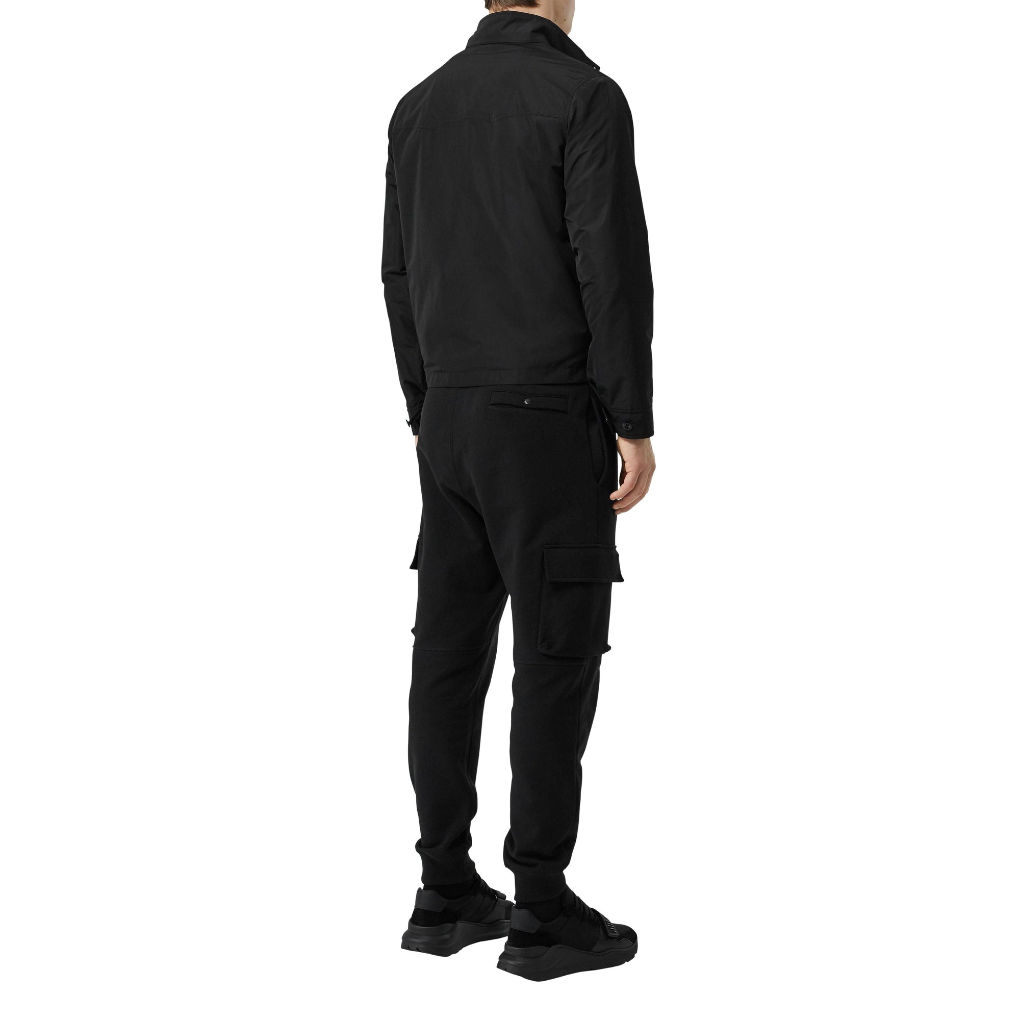Veste Harrington en taffetas à mémoire de forme avec écusson - Black
