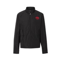 Veste Harrington en taffetas à mémoire de forme avec écusson - Black