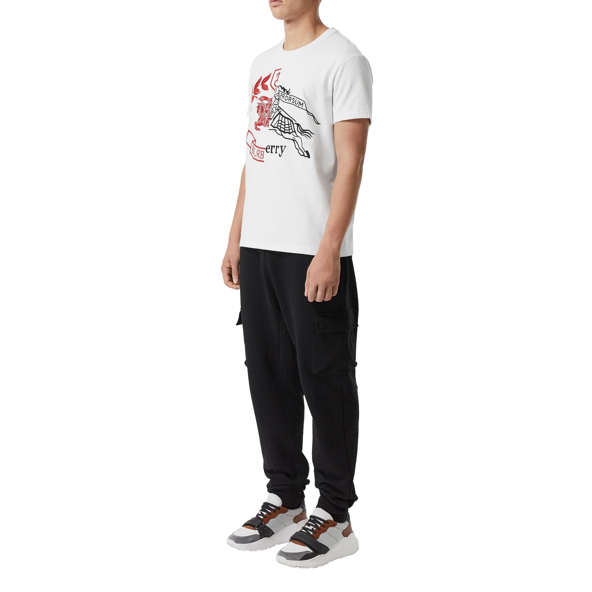 T-shirt en coton avec écusson - White