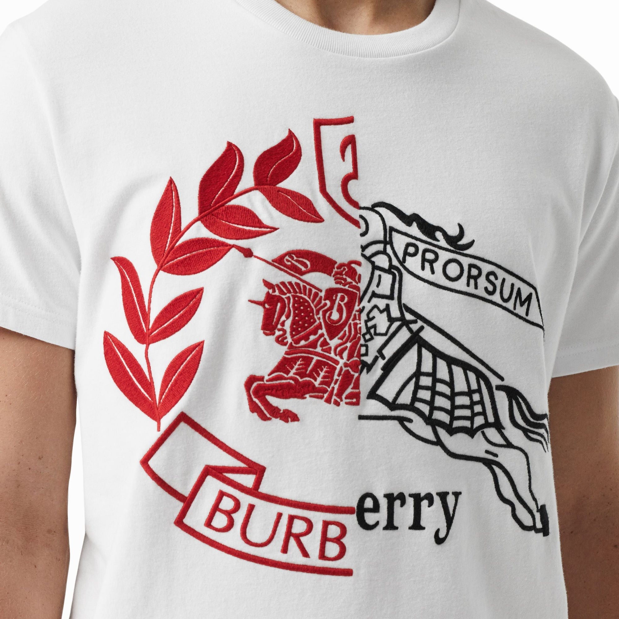 T-shirt en coton avec écusson - White