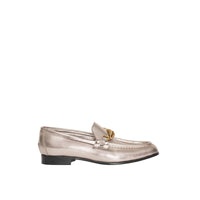 Mocassins The Link en cuir métallisé - Light Gold