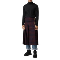 Pull à col roulé en cachemire et soie - Black
