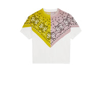 T-shirt en coton à imprimé bandana - White