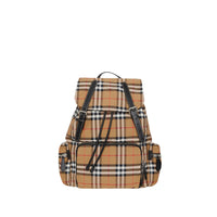 Grand sac The Rucksack en nylon à motif Vintage check - Antique Yellow