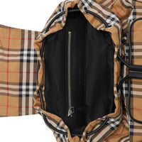 Grand sac The Rucksack en nylon à motif Vintage check - Antique Yellow