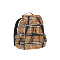 Grand sac The Rucksack en nylon à motif Vintage check - Antique Yellow