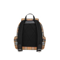Grand sac The Rucksack en nylon à motif Vintage check - Antique Yellow