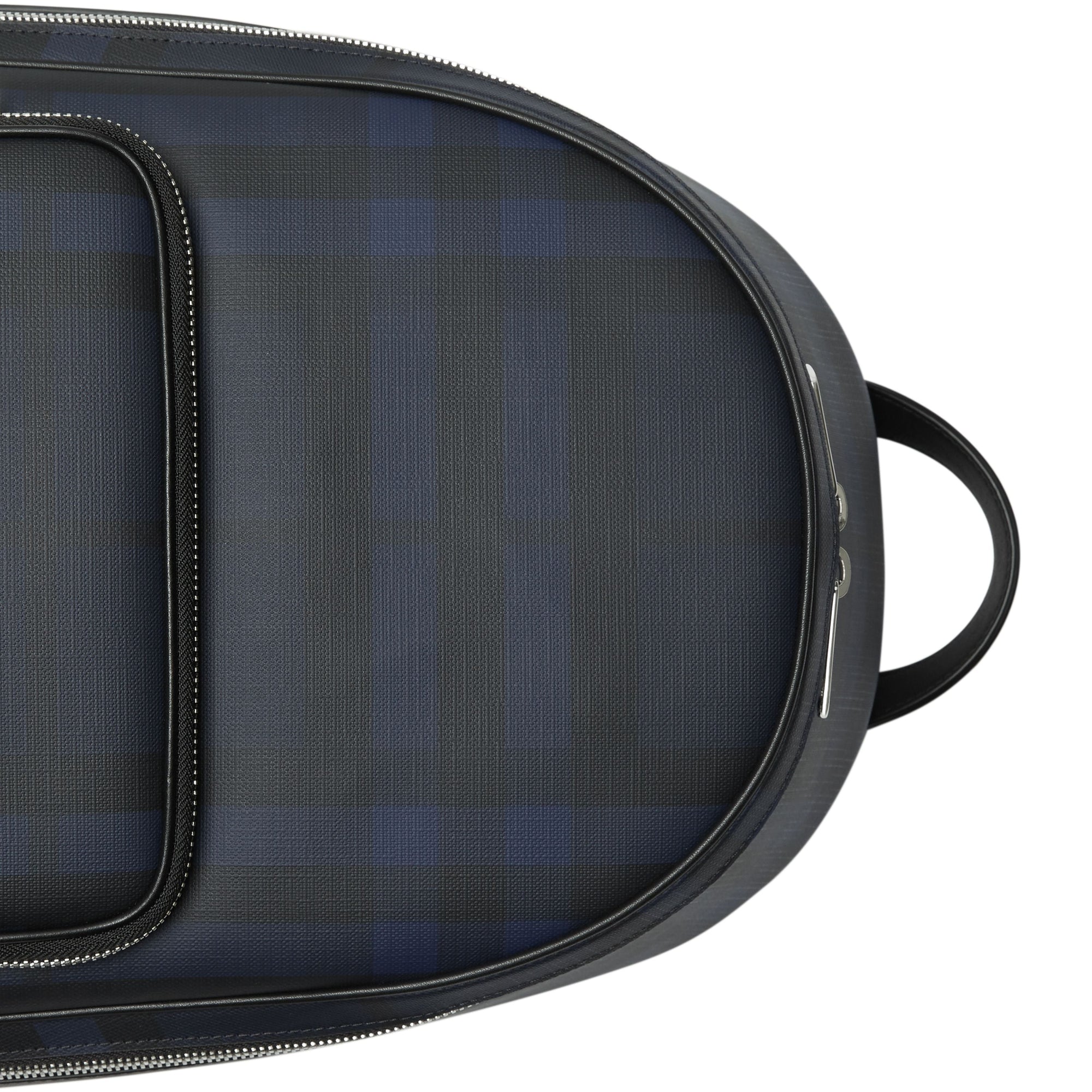 Sac à dos en cuir à motif London check - Navy