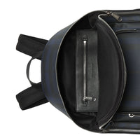 Sac à dos en cuir à motif London check - Navy