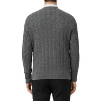 Pull en cachemire à maille torsadée - Mid Grey Melange