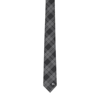 Cravate moderne en jacquard de soie à motif check - Black