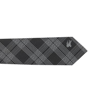 Cravate moderne en jacquard de soie à motif check - Black