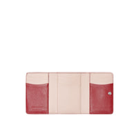 Petit portefeuille en cuir avec boucle en D - Crimson