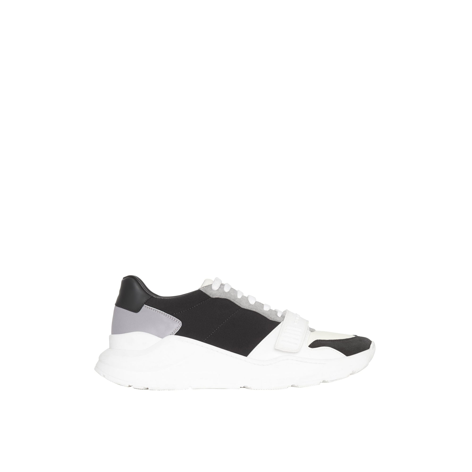 Sneakers en cuir velours néoprène et cuir - Black