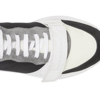Sneakers en cuir velours néoprène et cuir - Black