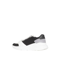 Sneakers en cuir velours néoprène et cuir - Black