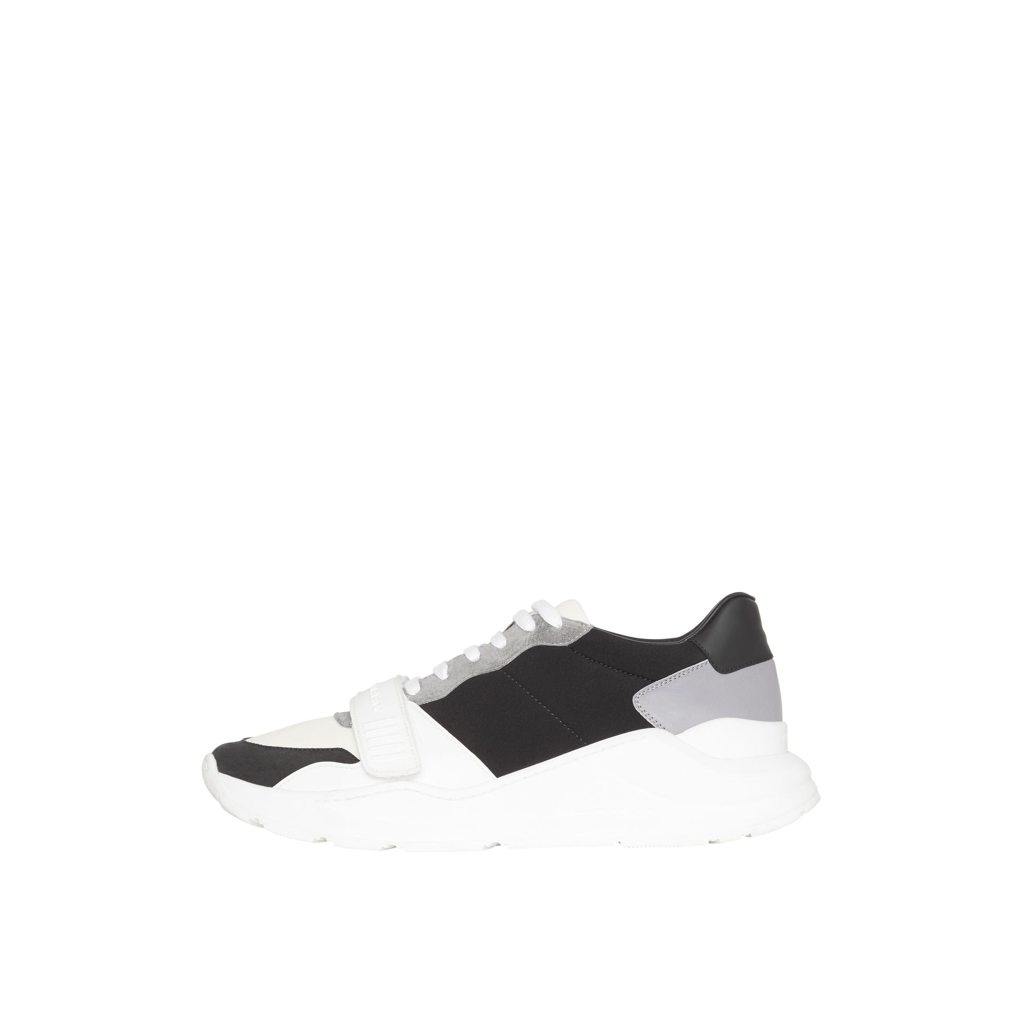 Sneakers en cuir velours néoprène et cuir - Black