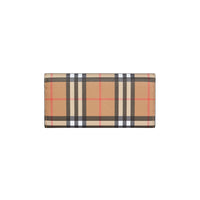 Portefeuille continental en cuir et à motif Vintage check - Black