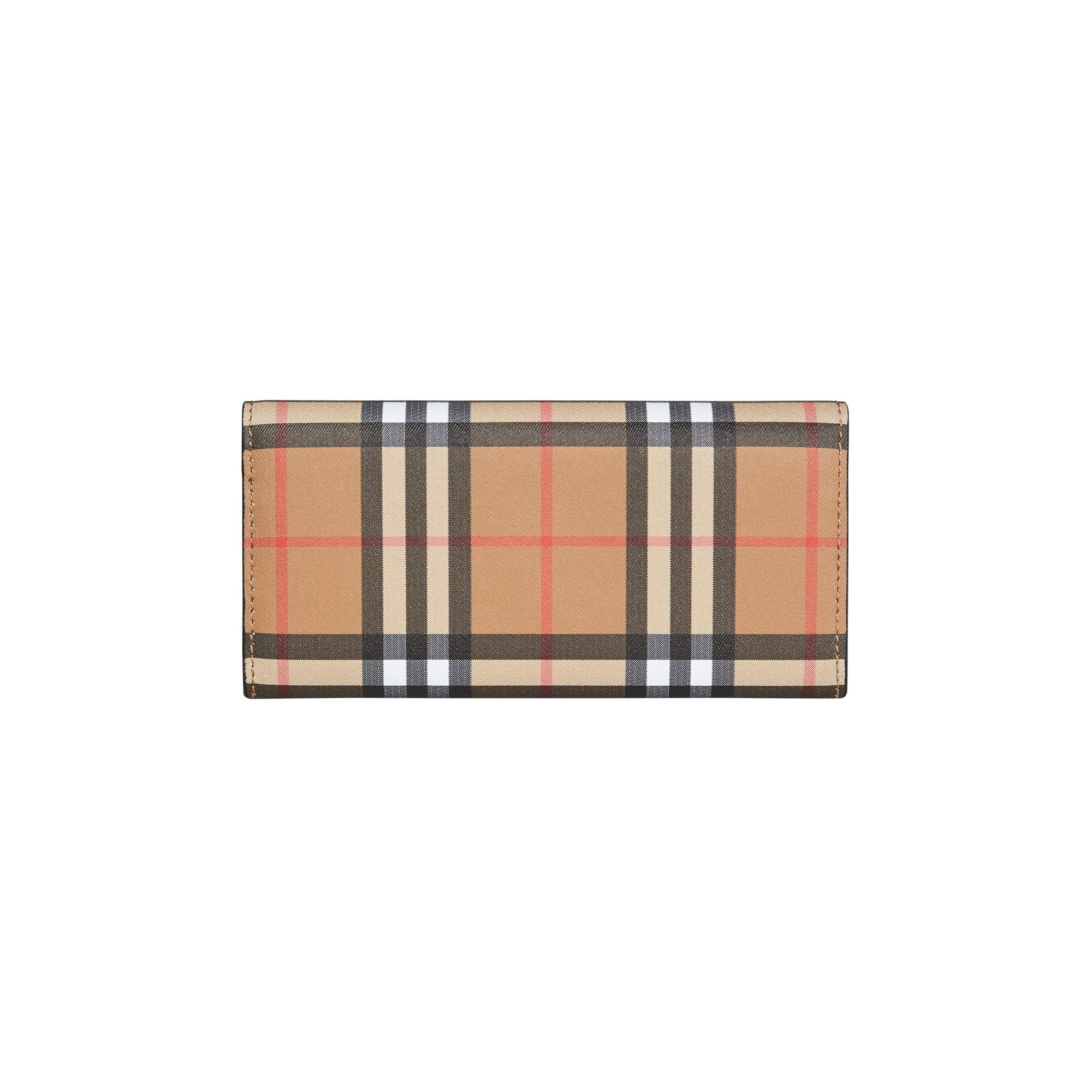 Portefeuille continental en cuir et à motif Vintage check - Black