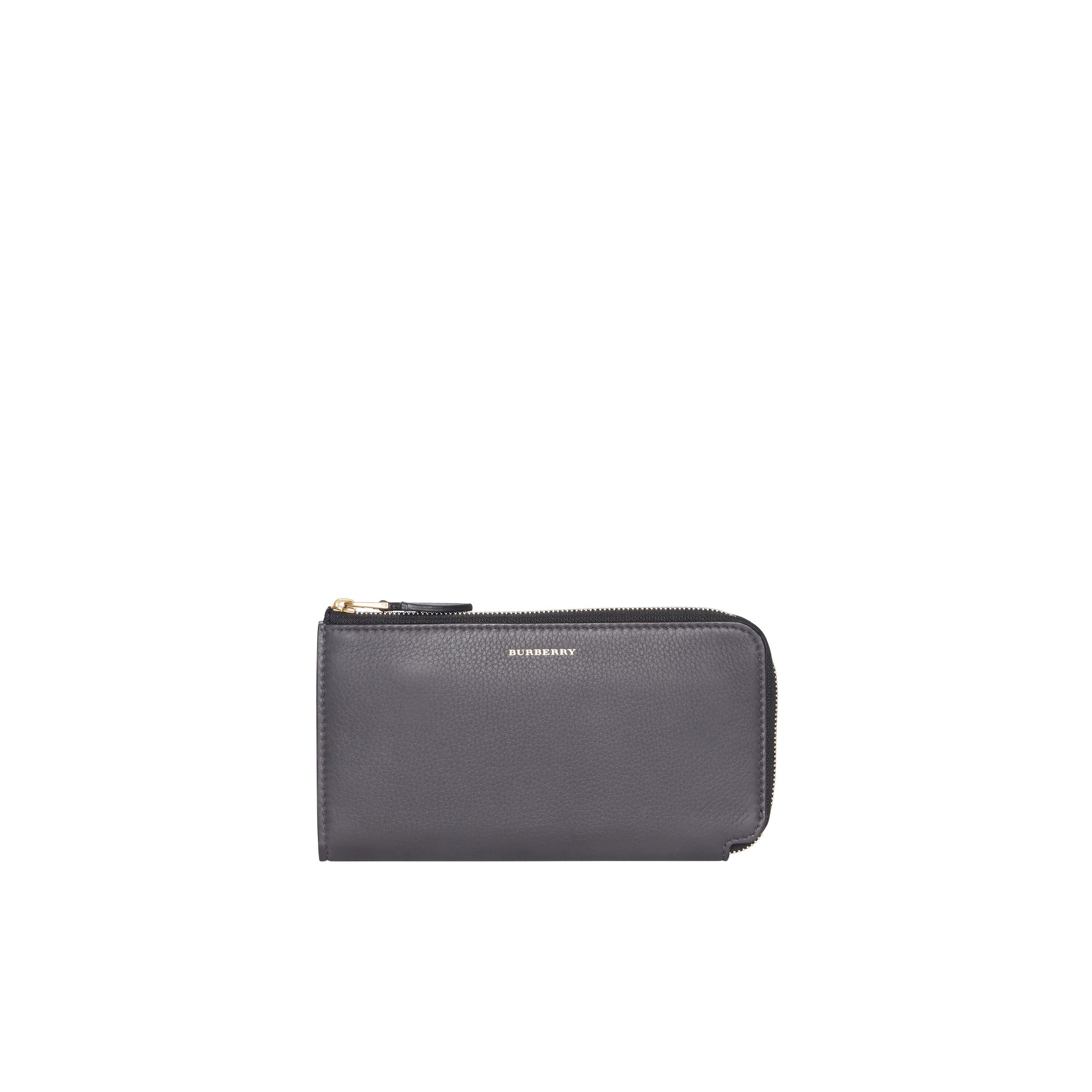 Portefeuille zippé avec porte-monnaie en cuir bicolore - Charcoal Grey