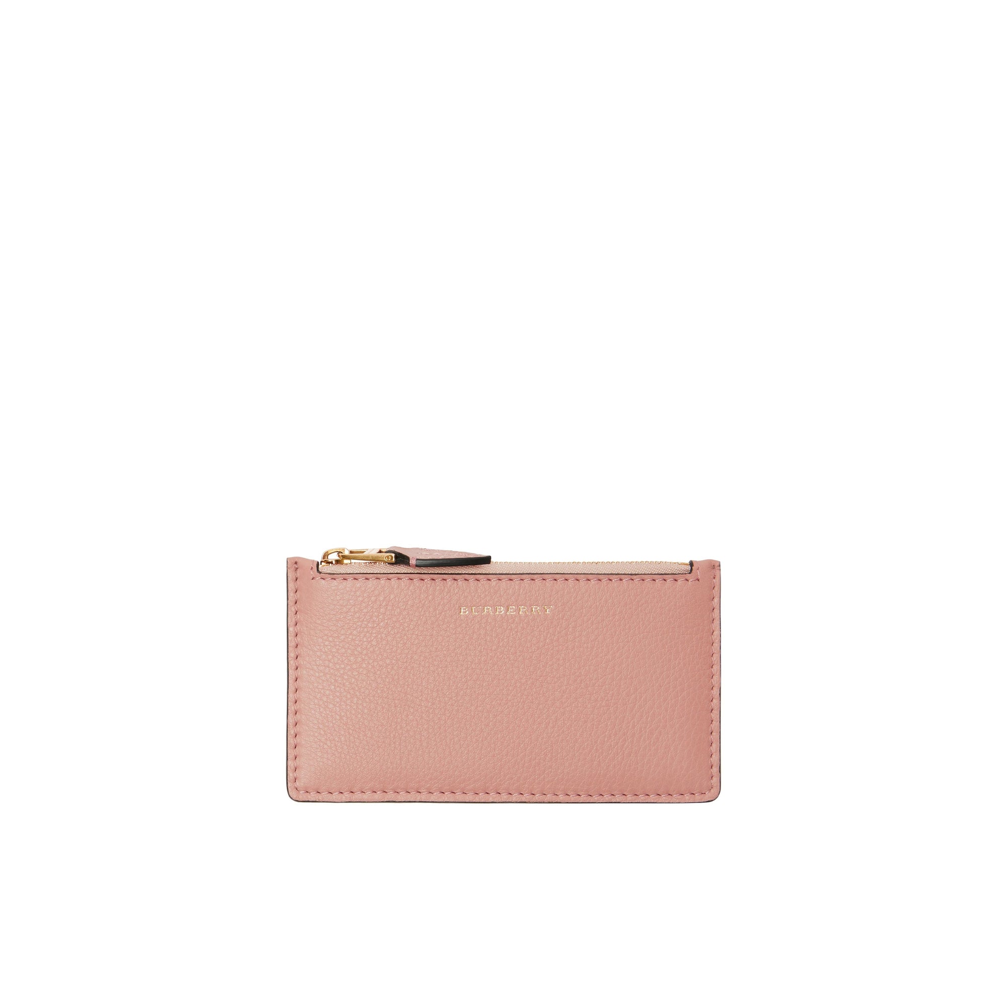 Porte-cartes zippé en cuir bicolore - Ash Rose