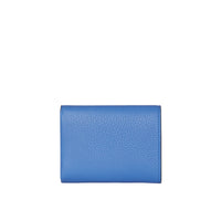 Petit portefeuille à rabat en cuir - Hydrangea Blue