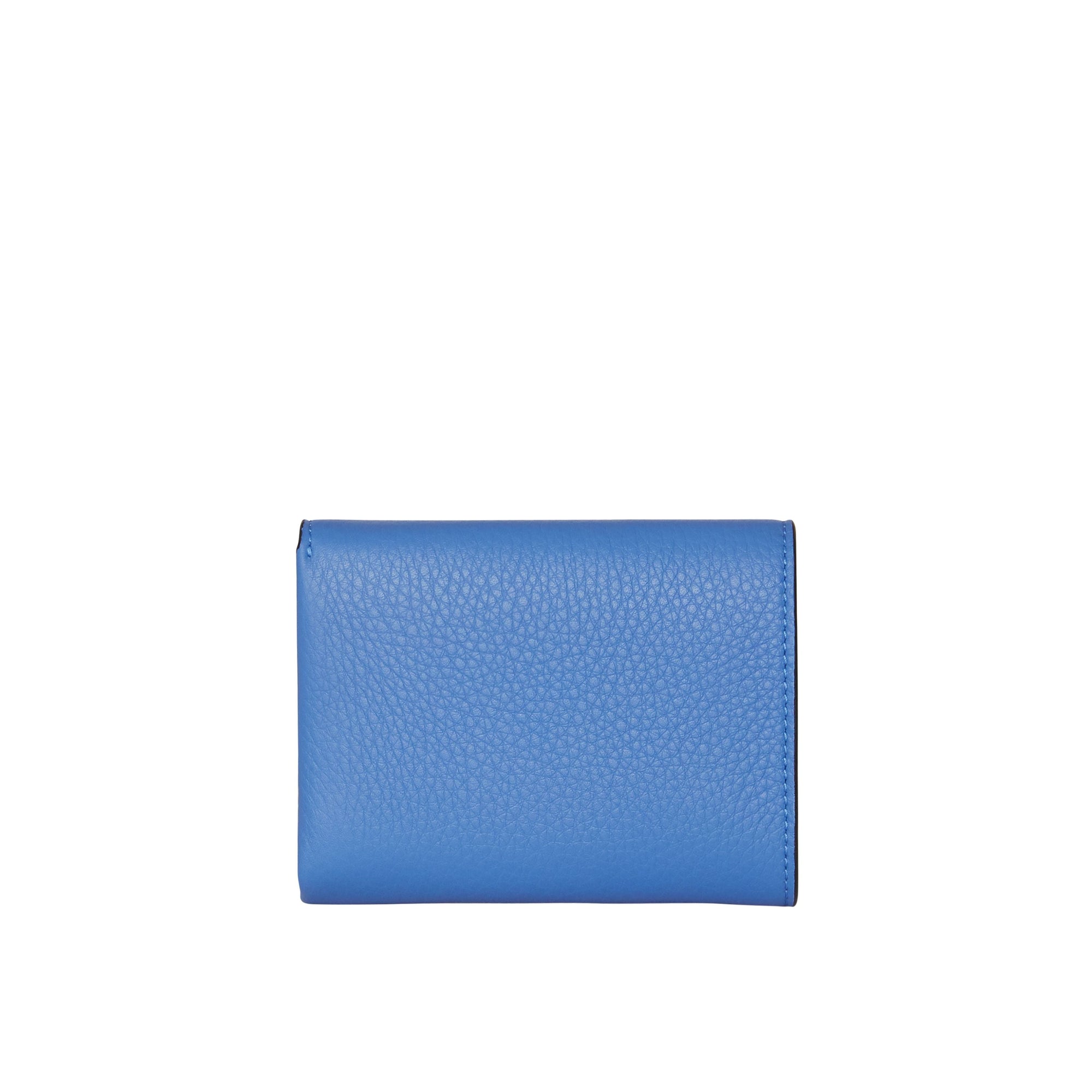 Petit portefeuille à rabat en cuir - Hydrangea Blue