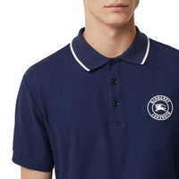 Polo en piqué de coton avec logo brodé - Navy