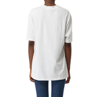 T-shirt en coton avec logo d'archive brodé - White & Black