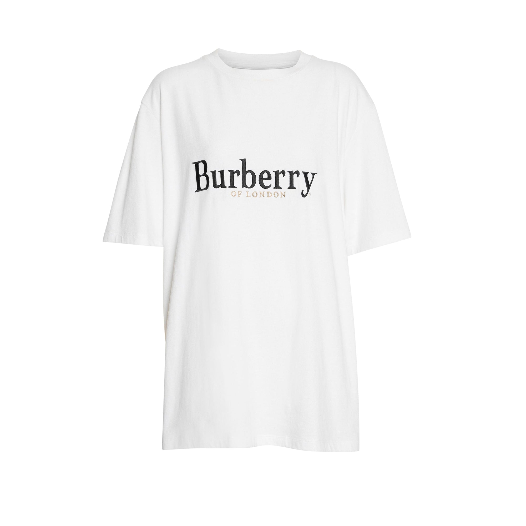 T-shirt en coton avec logo d'archive brodé - White & Black