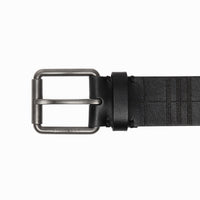 Ceinture en cuir à motif check perforé - Black