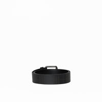 Ceinture en cuir à motif check perforé - Black