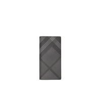 Portefeuille continental en cuir et London check - Charcoal & Black