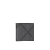 Portefeuille pour pièce d'identité à motif London check - Charcoal & Black