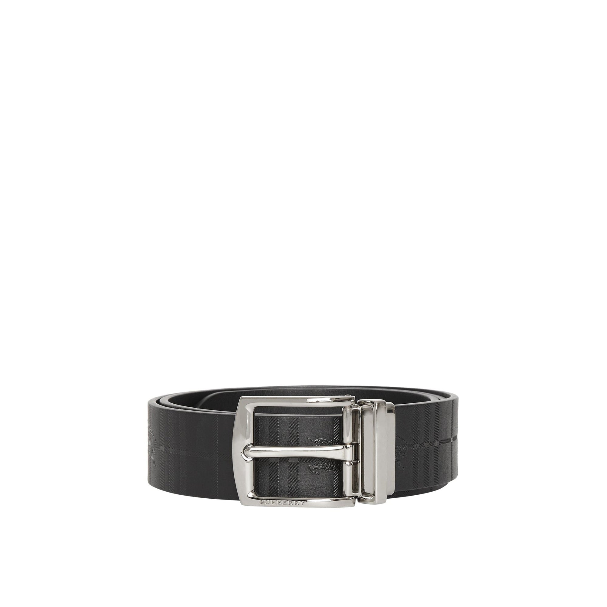 Ceinture Cavalier réversible en cuir - Black