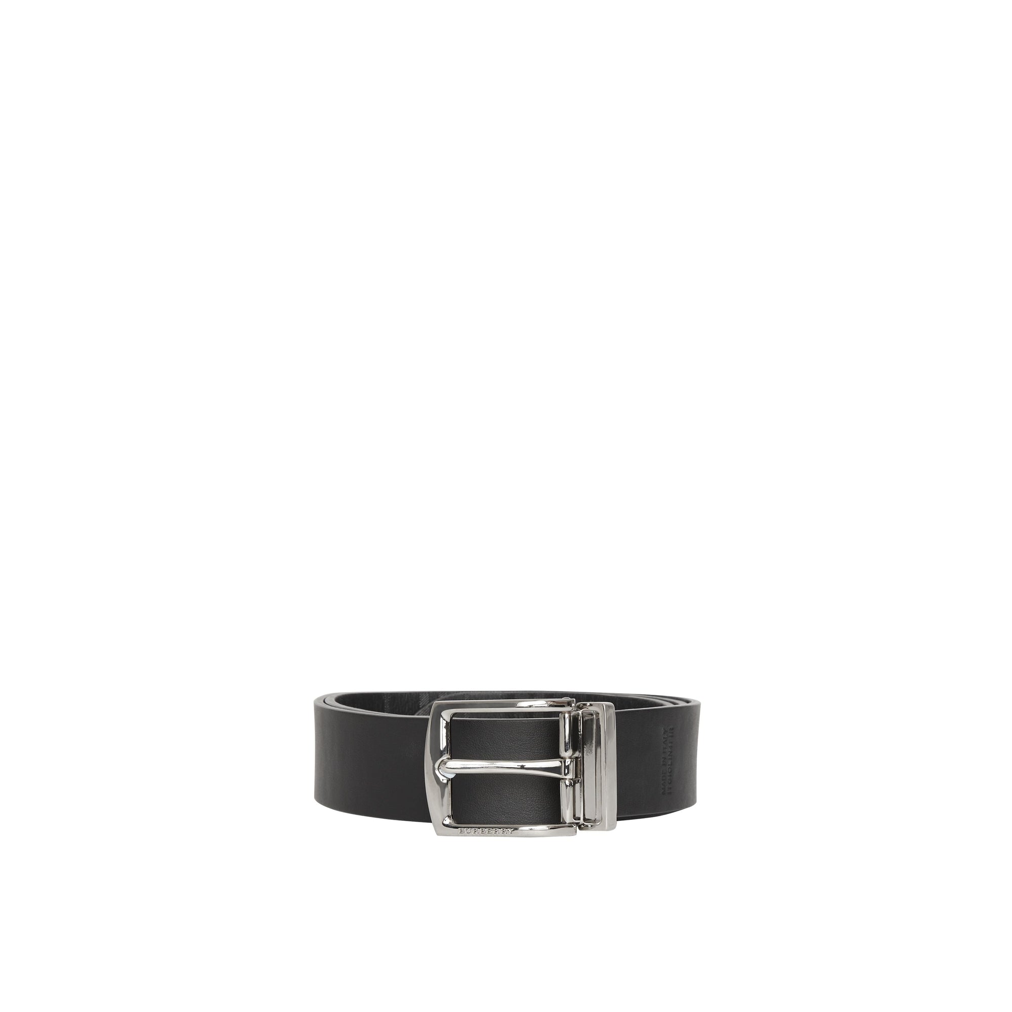 Ceinture Cavalier réversible en cuir - Black