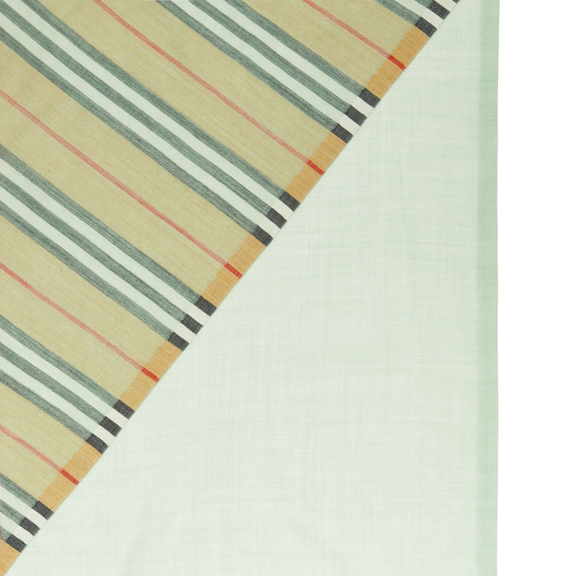 Écharpe en laine et soie à motif Vintage check et color-block - Light Mint