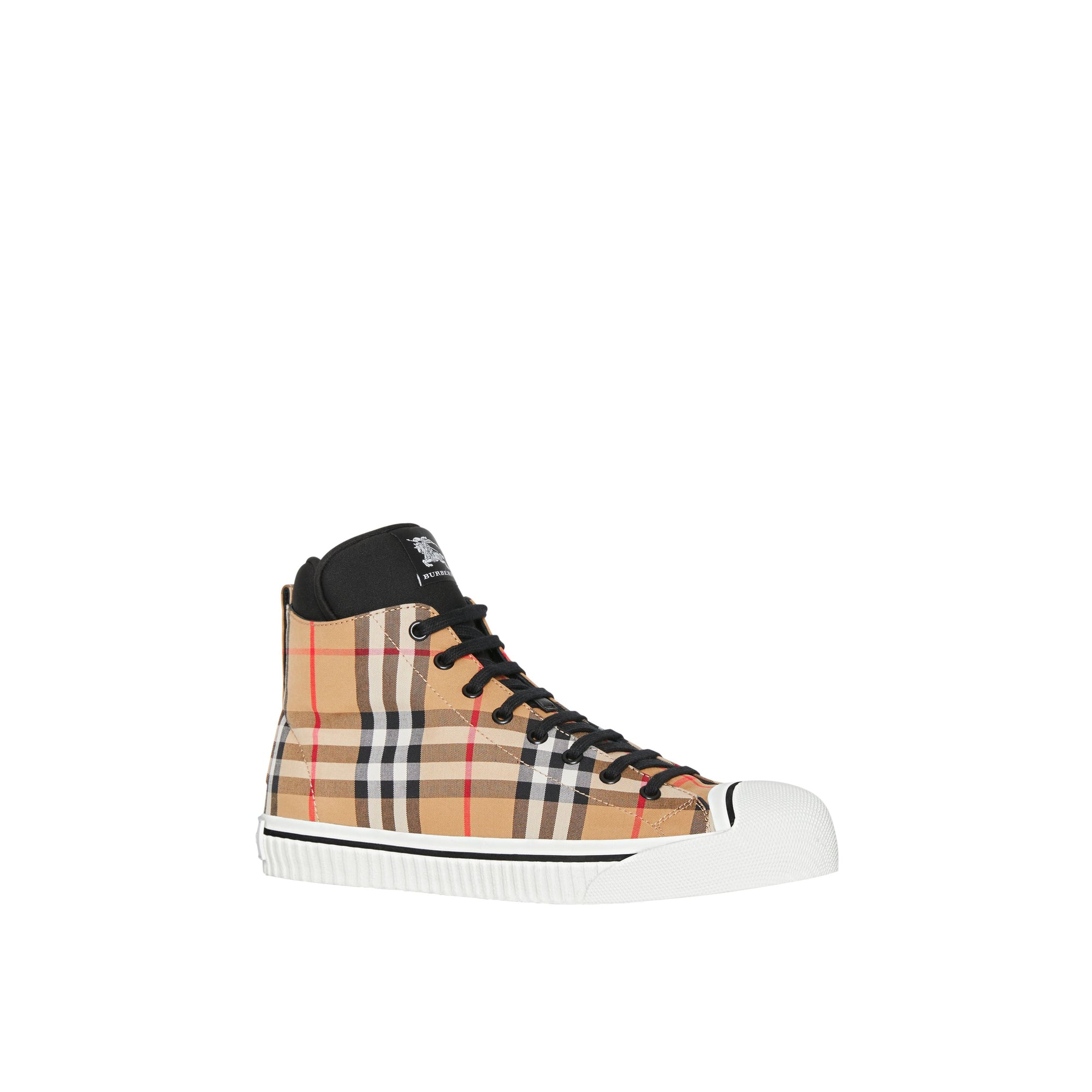 Sneakers montantes à motif Vintage check - Antique Yellow
