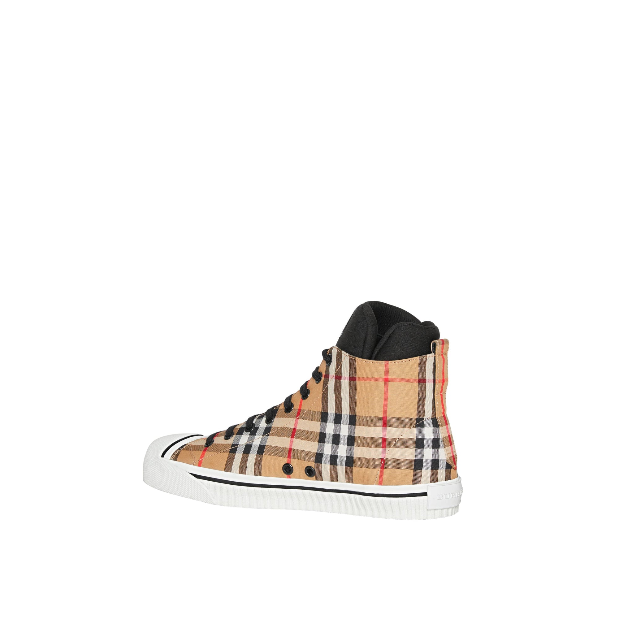 Sneakers montantes à motif Vintage check - Antique Yellow